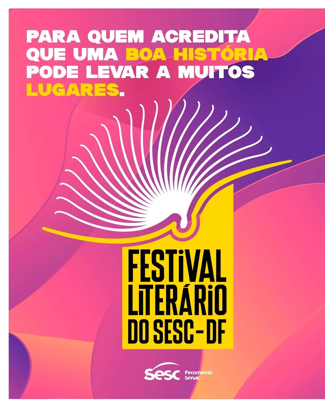 Arte de divulgação do Festival Literário do Sesc-DF